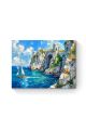 Алмазная мозаика на подрамнике «Замок над морем» 50x40 см