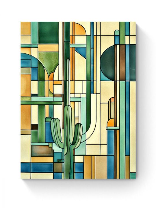 Алмазная мозаика на подрамнике «Кактус» 50x40 см