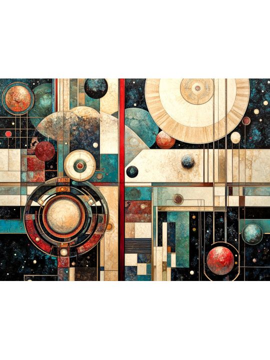 Алмазная мозаика без подрамника «Абстракционизм» 50x40 см