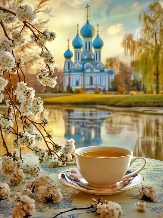 Алмазная мозаика без подрамника «Воскресное утро» 50x40 см