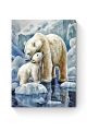 Алмазная мозаика на подрамнике «Белые медведи» 50x40 см, 50 цветов