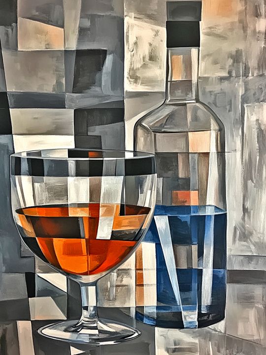 Алмазная мозаика без подрамника «Напиток из бара» 90x70 см