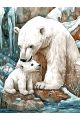 Алмазная мозаика без подрамника «Мама медведица» 130x100 см
