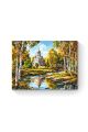 Алмазная мозаика на подрамнике «Храм у реки» 50x40 см