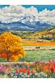 Алмазная мозаика без подрамника «Горный пейзаж» 50x40 см
