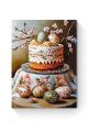Алмазная мозаика на подрамнике «Кулич на пасху» 50x40 см, 50 цветов