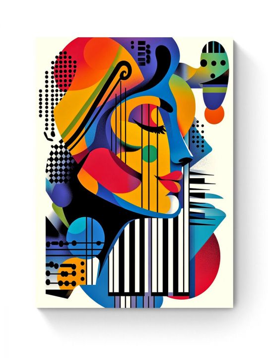 Алмазная мозаика на подрамнике «Палитра музыки» 50x40 см