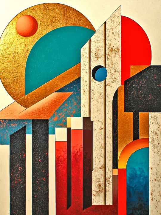 Алмазная мозаика без подрамника «Конструктивизм» 50x40 см