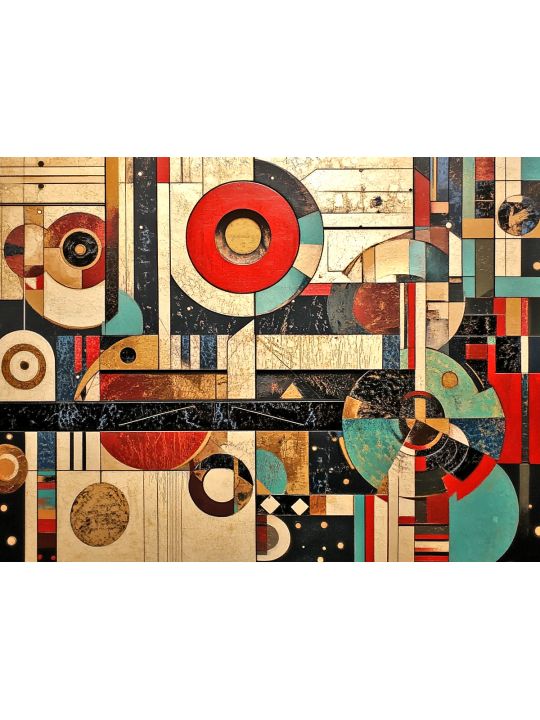 Алмазная мозаика без подрамника «Абстракционизм» 50x40 см