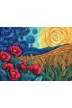 Алмазная мозаика без подрамника «Пшеничное поле» 50x40 см