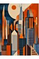 Алмазная мозаика без подрамника «Мегаполис» 50x40 см