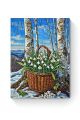 Алмазная мозаика на подрамнике «Подснежники» 40x30 см, 50 цветов