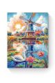 Алмазная мозаика на подрамнике «Мельница у воды» 40x30 см