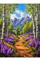 Алмазная мозаика без подрамника «Тропинка в горы» 130x100 см