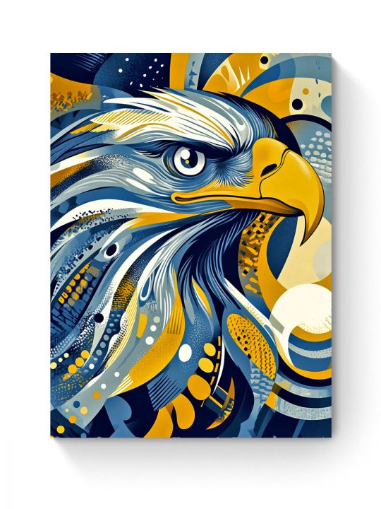 Алмазная мозаика на подрамнике «Красочный орёл» 50x40 см