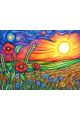 Алмазная мозаика без подрамника «Восход солнца» 50x40 см