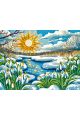 Алмазная мозаика без подрамника «Детская весна» 130x100 см