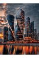 Алмазная мозаика без подрамника «Ночной город» 130x100 см