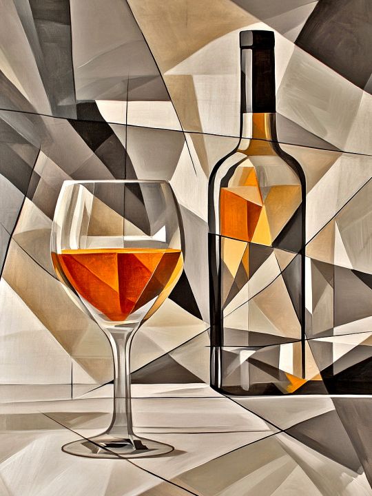 Алмазная мозаика без подрамника «Бокал напитка» 50x40 см
