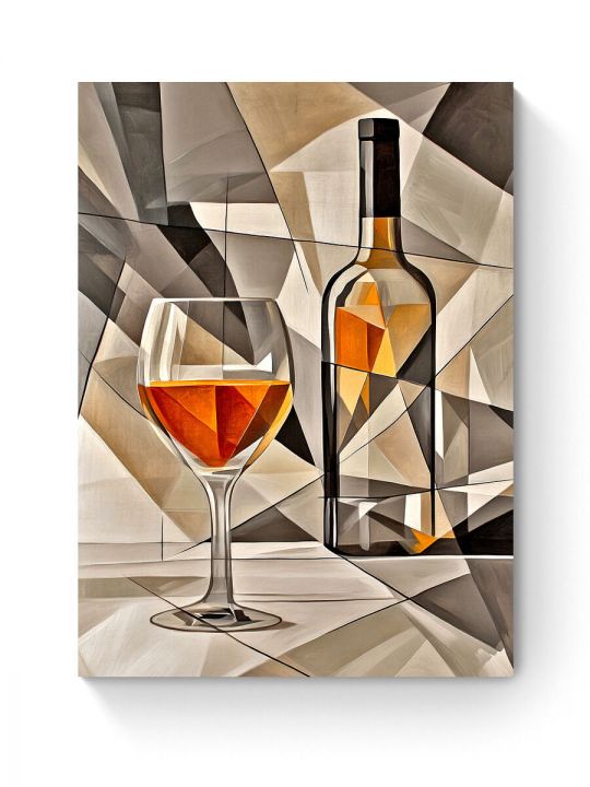 Алмазная мозаика на подрамнике «Бокал напитка» 50x40 см