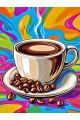 Алмазная мозаика без подрамника «Чашка кофе» 25x20 см