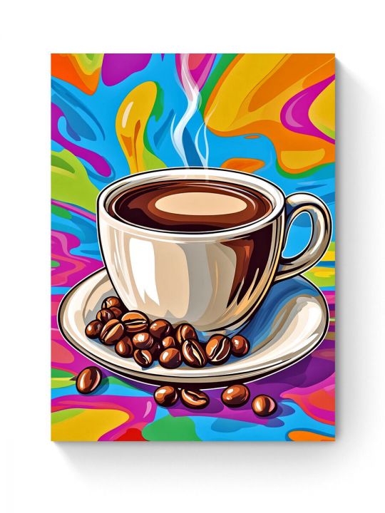 Алмазная мозаика на подрамнике «Чашка кофе» 50x40 см
