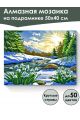 Алмазная мозаика на подрамнике «Первые цветы» 50x40 см