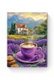 Алмазная мозаика на подрамнике «Лавандовый кофе» 40x30 см, 50 цветов