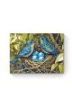 Алмазная мозаика на подрамнике «Птицы в гнезде» 50x40 см