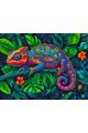 Алмазная мозаика без подрамника «Хамелеон» 25x20 см