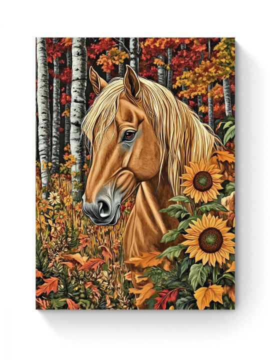 Алмазная мозаика на подрамнике «Сивка-Бурка» 50x40 см