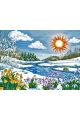 Алмазная мозаика без подрамника «Детская весна» 130x100 см