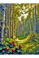 Алмазная мозаика без подрамника «Берёзовая роща» 80x60 см