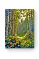 Алмазная мозаика на подрамнике «Берёзовая роща» 80x60 см