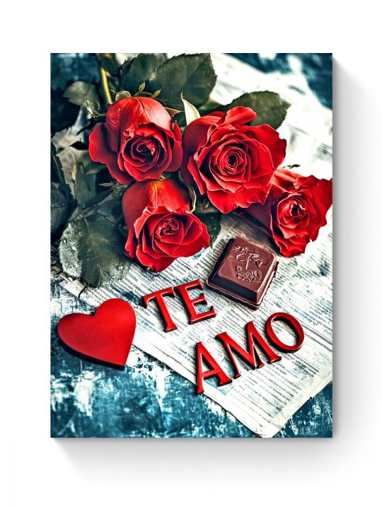 Алмазная мозаика на подрамнике «С любовью!» 80x60 см