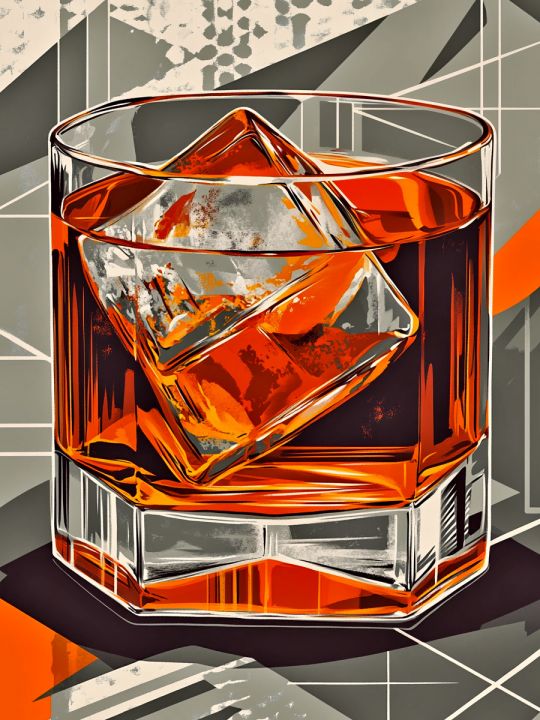 Алмазная мозаика без подрамника «Кубик льда» 50x40 см
