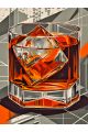 Алмазная мозаика без подрамника «Кубик льда» 25x20 см