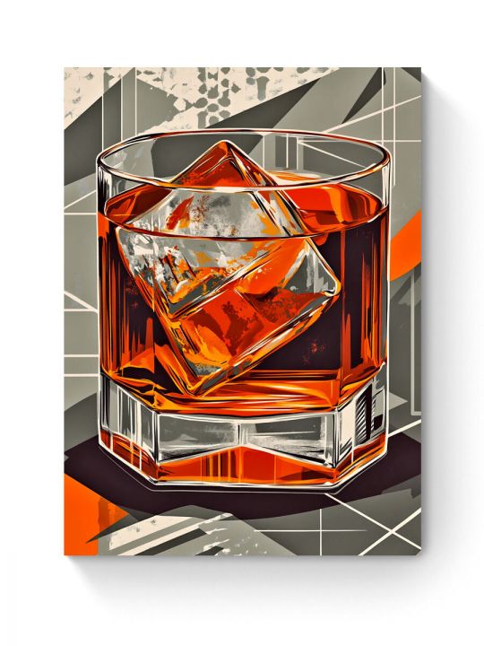Алмазная мозаика на подрамнике «Кубик льда» 40x30 см