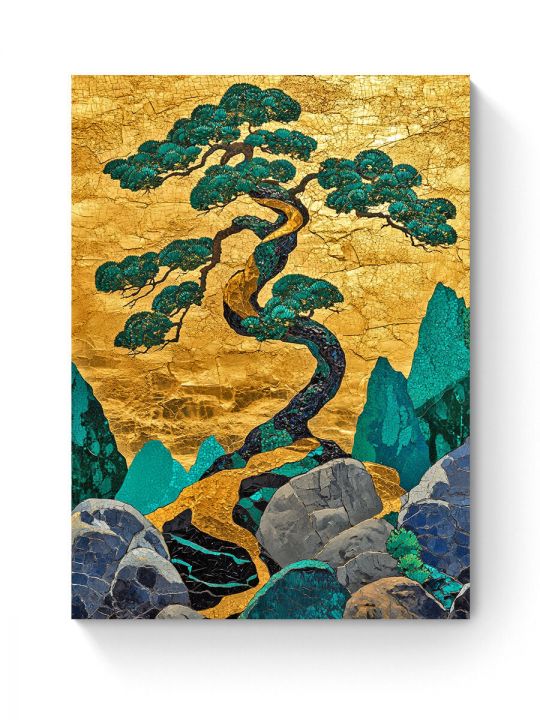 Алмазная мозаика на подрамнике «Бонсай» 40x30 см