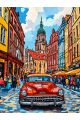 Алмазная мозаика без подрамника «Ретро авто» 50x40 см