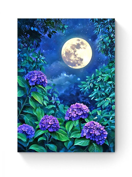 Алмазная мозаика на подрамнике «Ночной сад» 40x30 см
