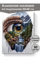 Алмазная мозаика на подрамнике «Взгляд на мир» 50x40 см, 50 цветов