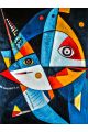 Алмазная мозаика без подрамника «Рыбы абстракция» 60x45 см