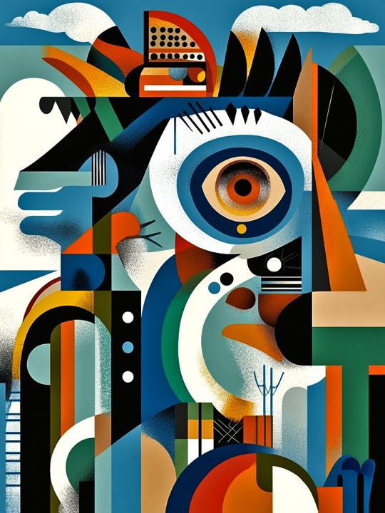 Алмазная мозаика без подрамника «Абстракционизм» 50x40 см