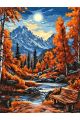 Алмазная мозаика без подрамника «Осенний парк» 50x40 см