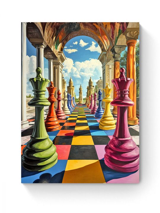 Алмазная мозаика на подрамнике «Шахматы» 40x30 см