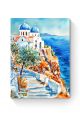 Алмазная мозаика на подрамнике «Виды Санторини» 50x40 см