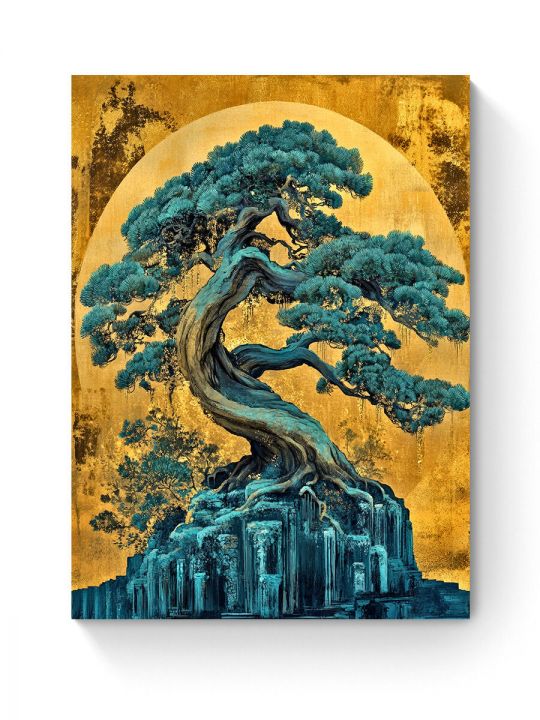 Алмазная мозаика на подрамнике «Дерево бонсай» 50x40 см