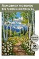 Алмазная мозаика без подрамника «Тропинка в горы» 50x40 см