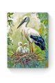 Алмазная мозаика на подрамнике «Аисты в гнезде» 35x25 см